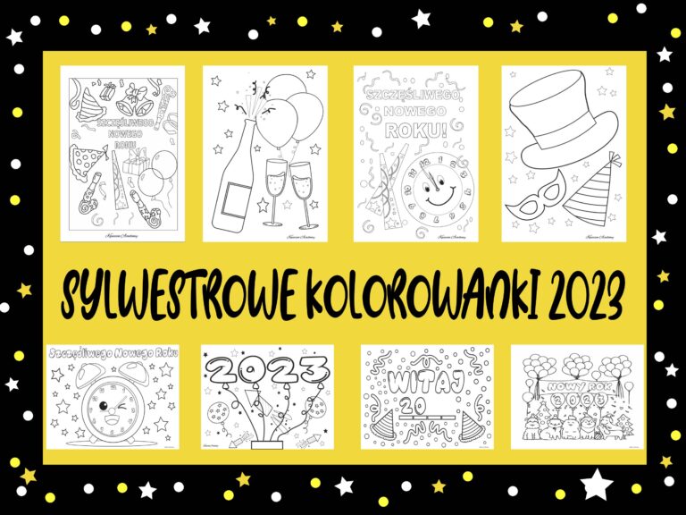 Kolorowanki Sylwestrowe