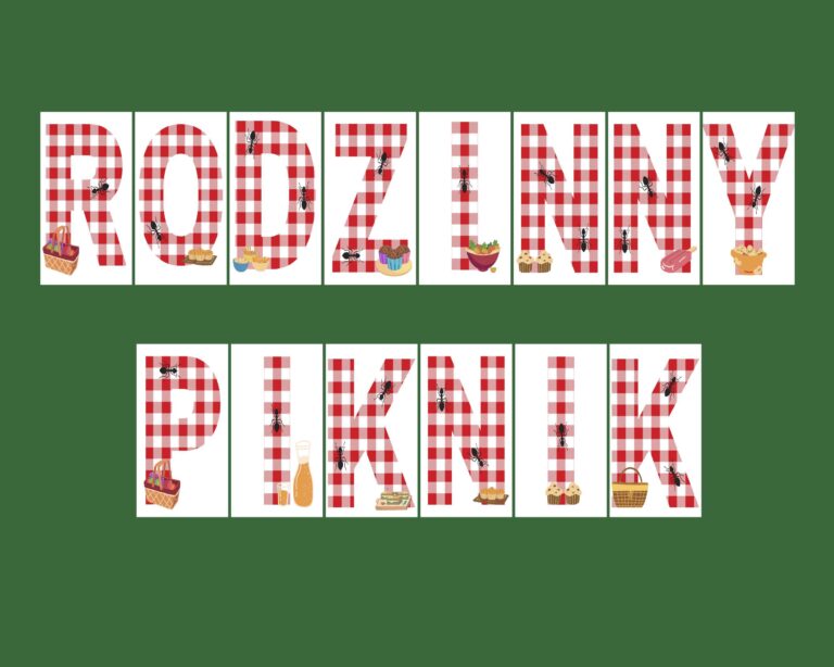 Rodzinny piknik - napis do druku