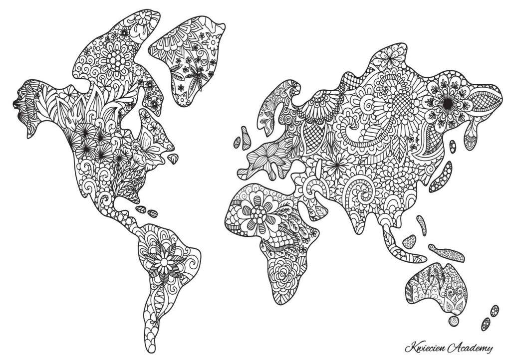 mandale mapa świata