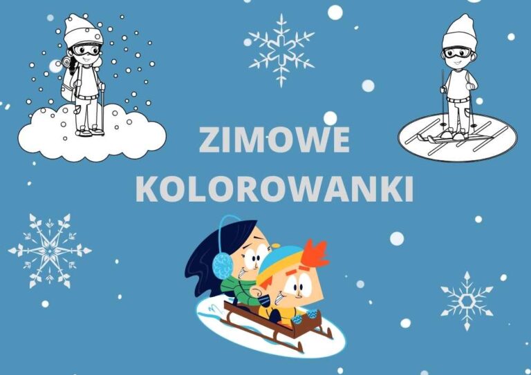 zimowe kolorowanki