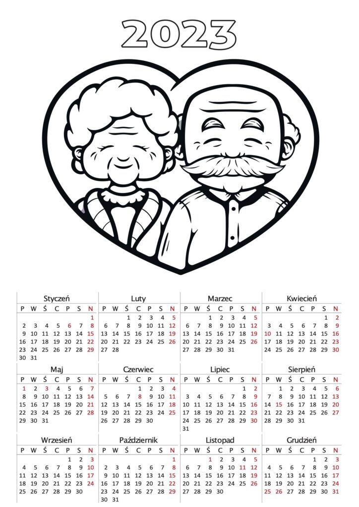 kalendarz dla dziadkow 2023