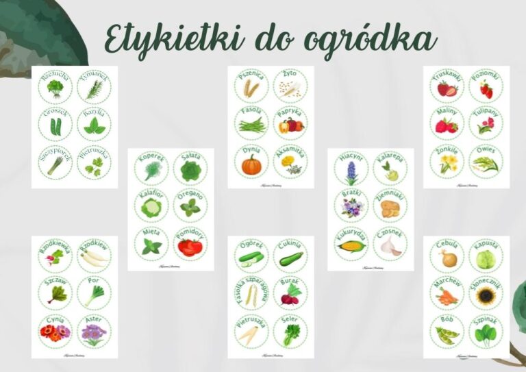Etykietki do ogródka