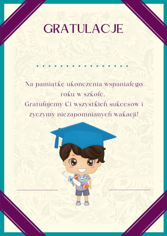 Wklejki do książek na koniec roku.