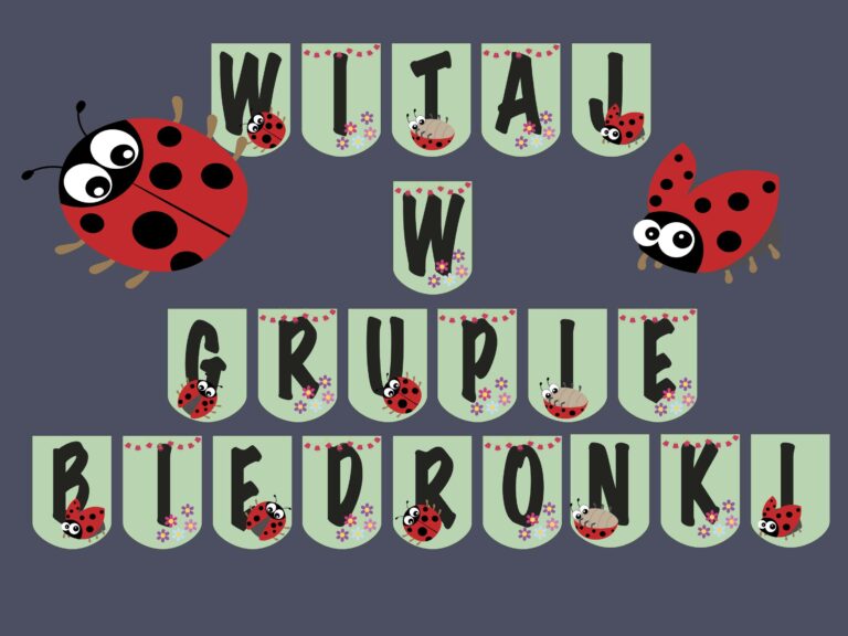 Girlanda: Witaj w grupie Biedronki/ Biedroneczki