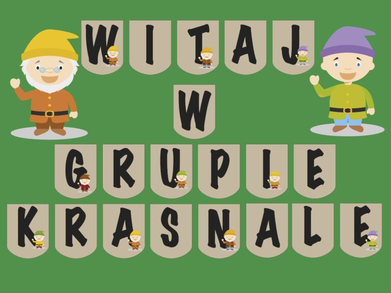 Girlanda: Witaj w grupie krasnale/ krasnoludki