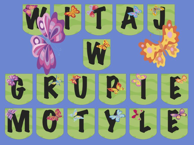 Girlanda: Witaj w grupie Motyle/ Motylki