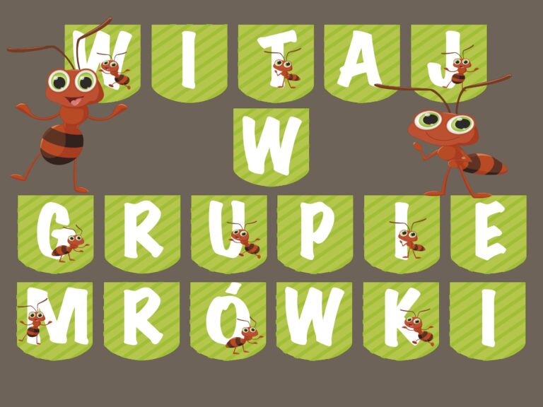 Girlanda: Witaj w grupie Mrówki/ Mróweczki