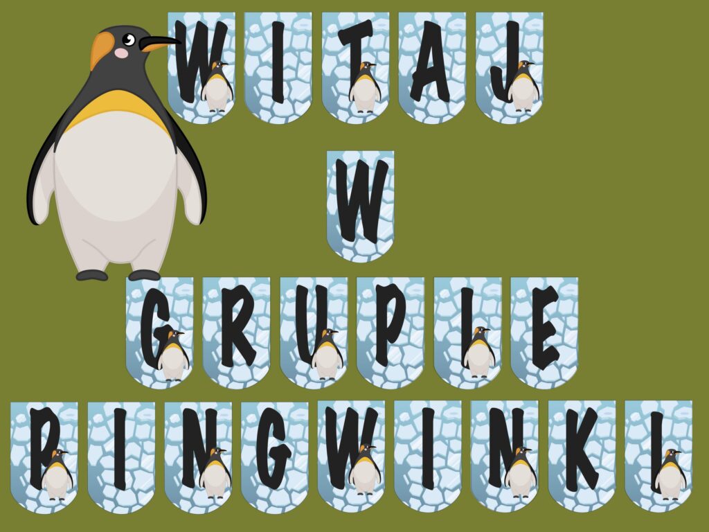 Girlanda: Witaj w grupie Pingwinki