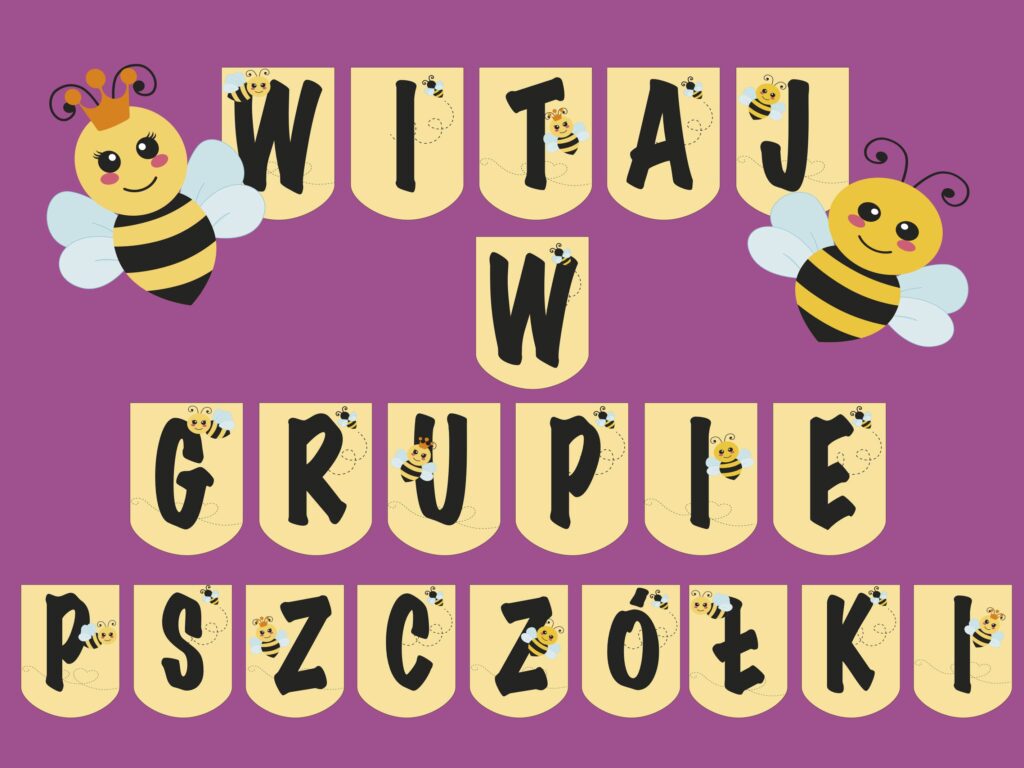 Girlanda: Witaj w grupie pszczółki