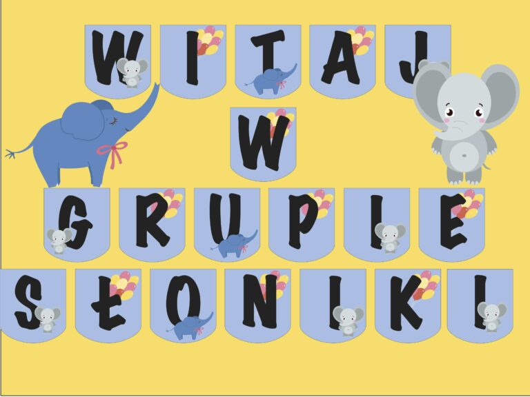 Girlanda: Witaj w grupie Słoniki!