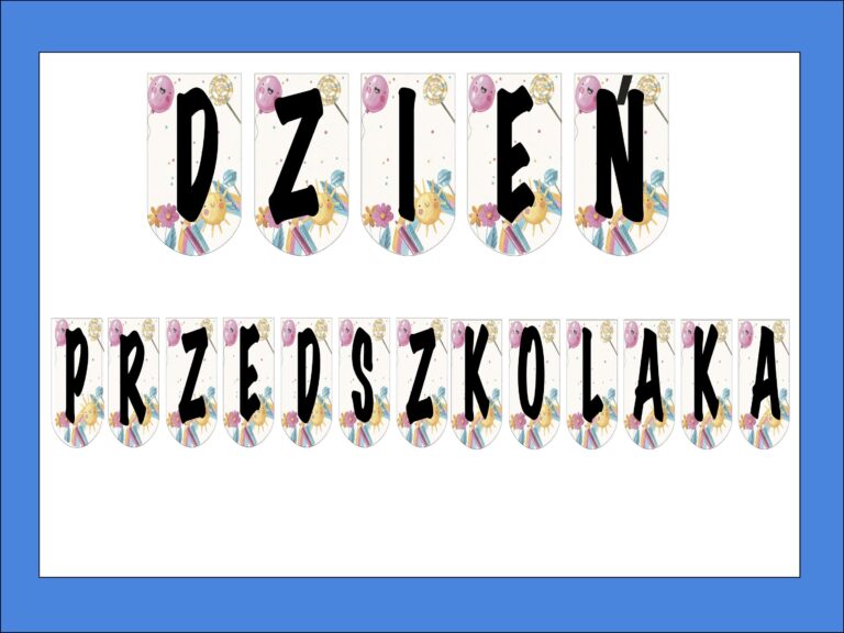 Dzień Przedszkolaka girlanda do druku
