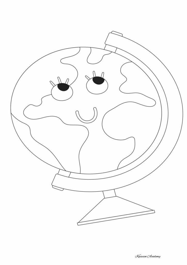 globus kolorowanka dla dzieci