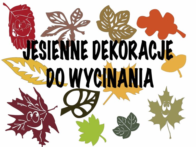 Jesienne szablony dekoracyjne do druku