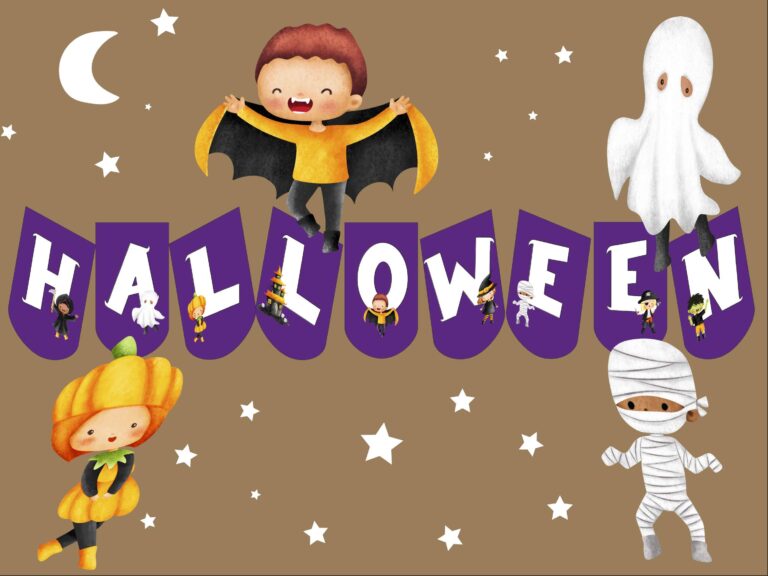 Halloween girlandy do druku