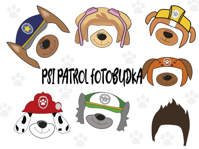 Psi patrol rekwizyty do fotobudki
