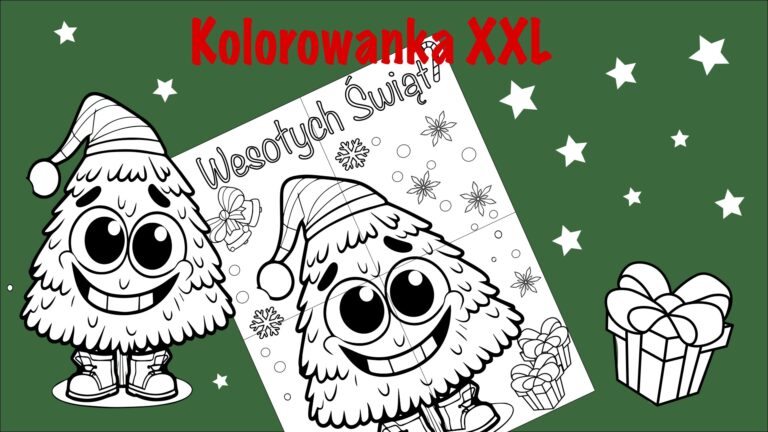 kolorowanka xxl choinka