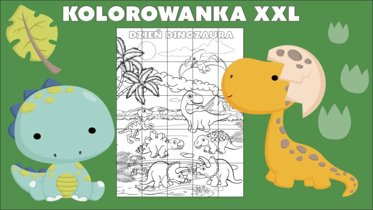 Kolorowanka XXL Dinozaury