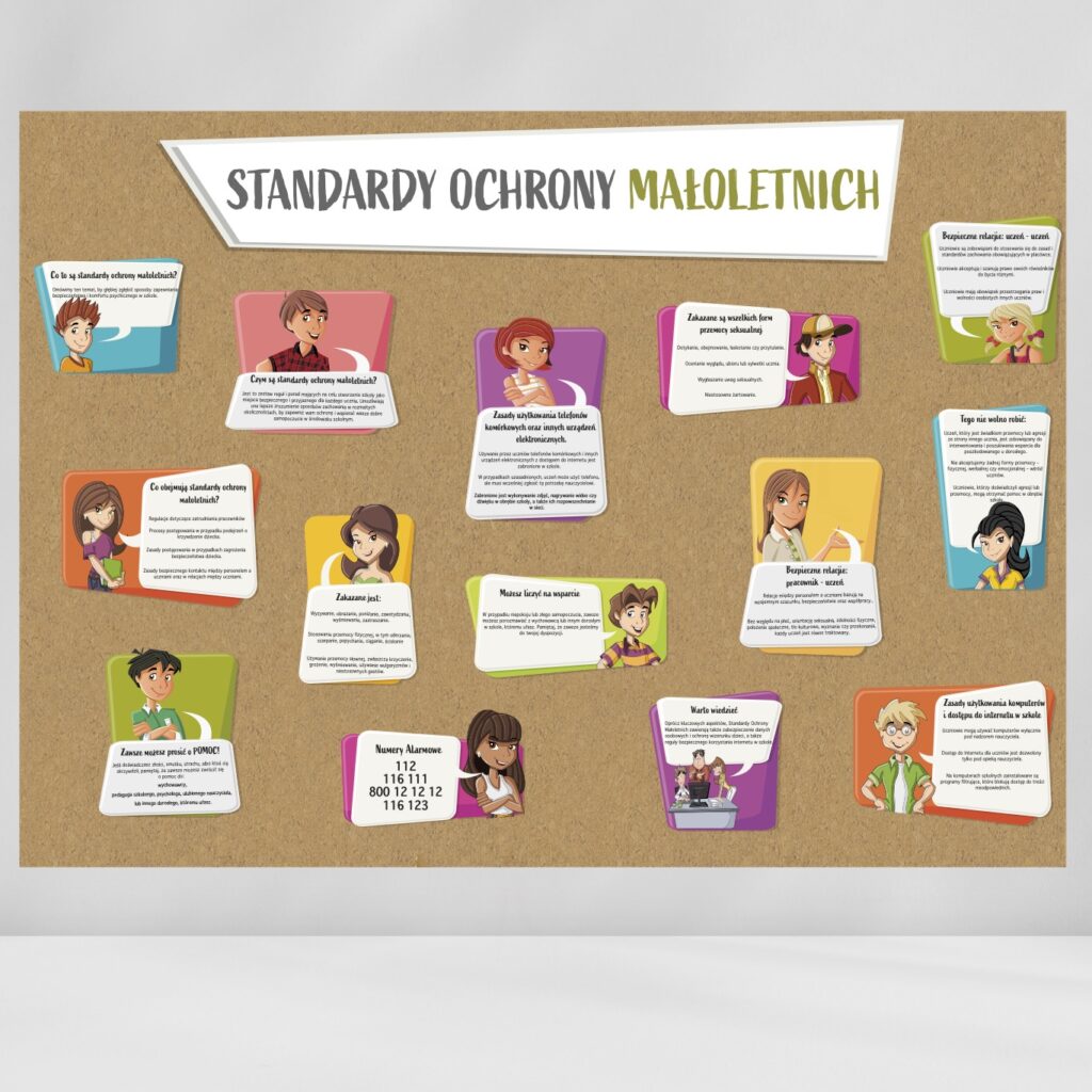 Standardy Ochrony Małoletnich – gazetka + plakat wersja dla szkół