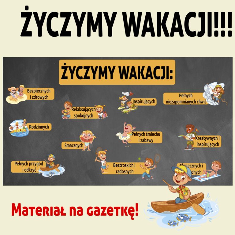 gazetka życzenia wakacyjne