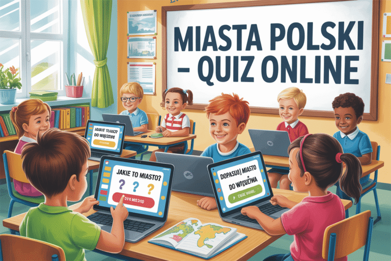 Nauka geografii miast Polski przez zabawę – gry Wordwall dla dzieci i nauczycieli