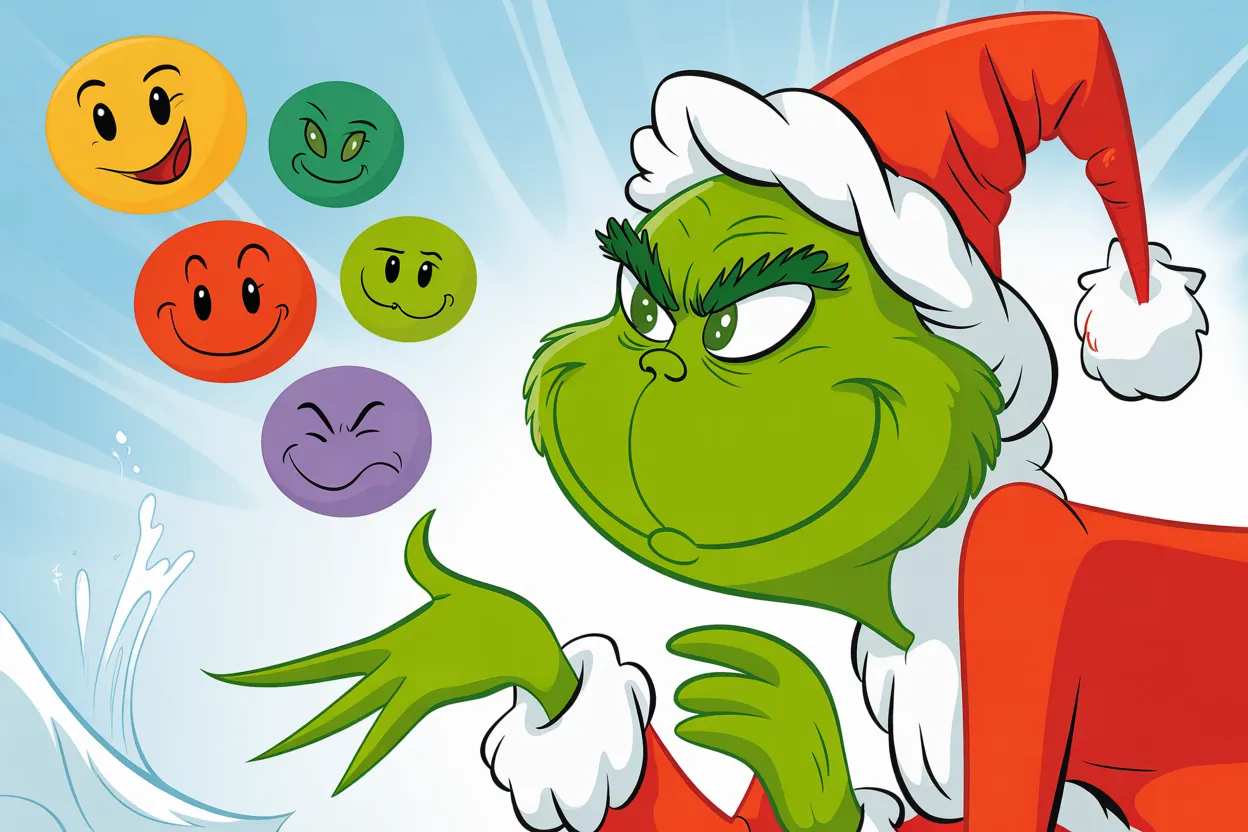 Zielony świat Grincha emocje w kolorach