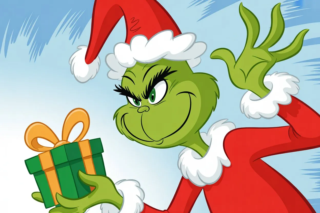 Grinch liczy prezenty