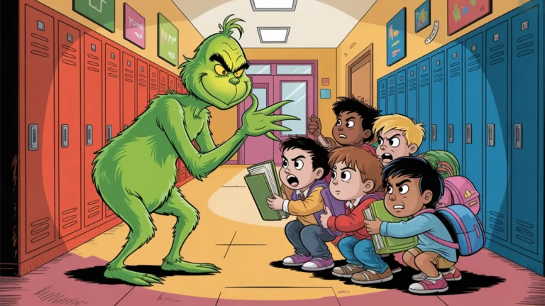 Grinch kontra uczniowie świąteczny kalendarz