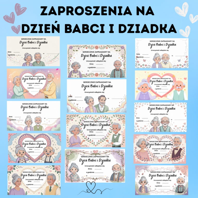 Zaproszenie na Dzień Babci i Dziadka do druku