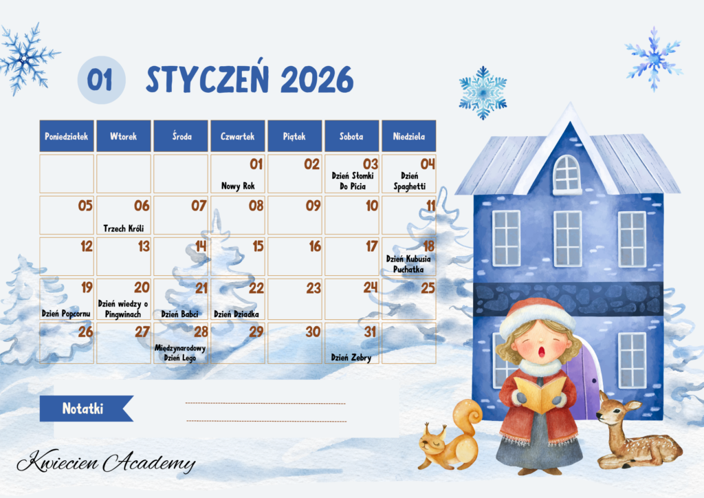 Styczeń kalendarz świąt nietypowych 2026