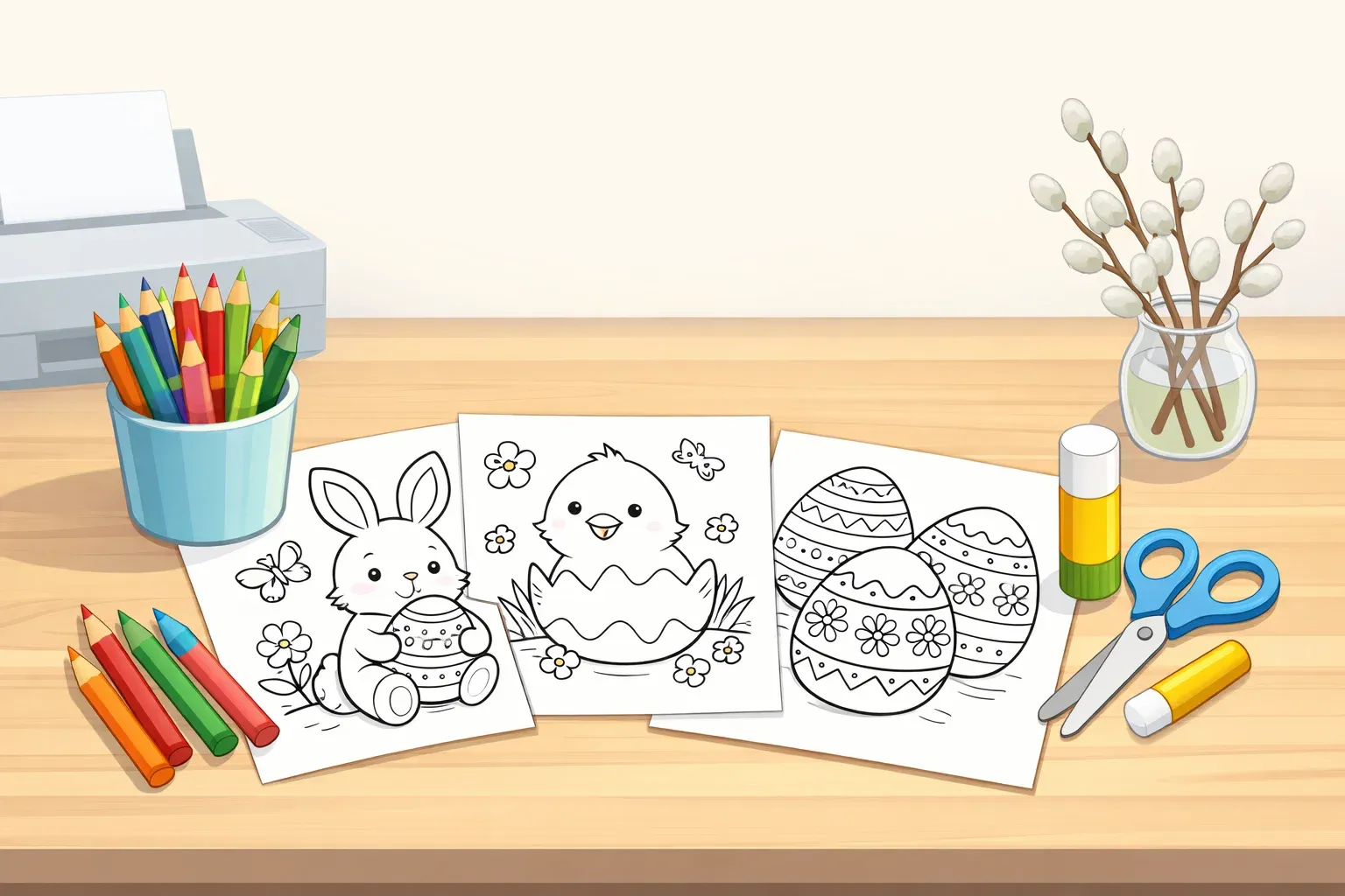 kolorowanki wielkanocne do druku