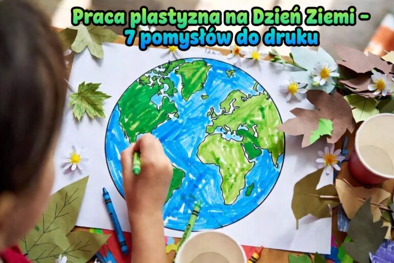 Praca plastyczna na Dzień Ziemi - 7 pomysłów do druku.