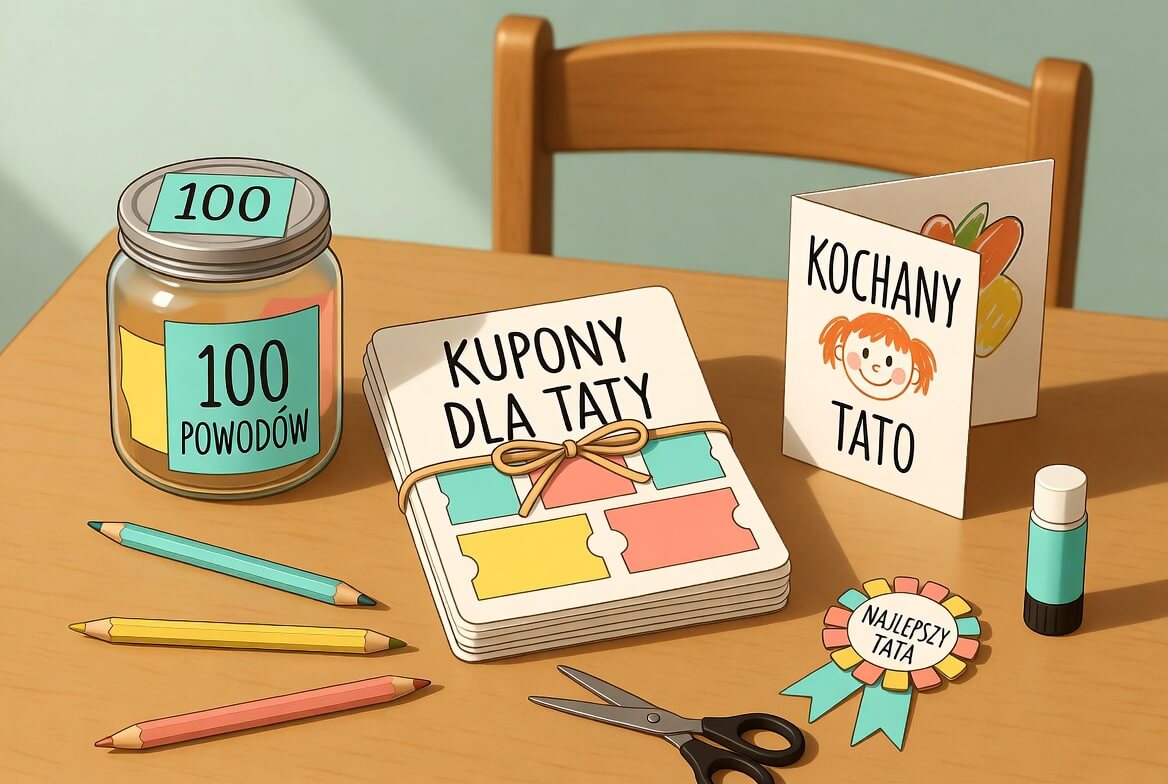 Prezent na Dzień Taty w przedszkolu — kartki, upominki i pomysły dla nauczycielek