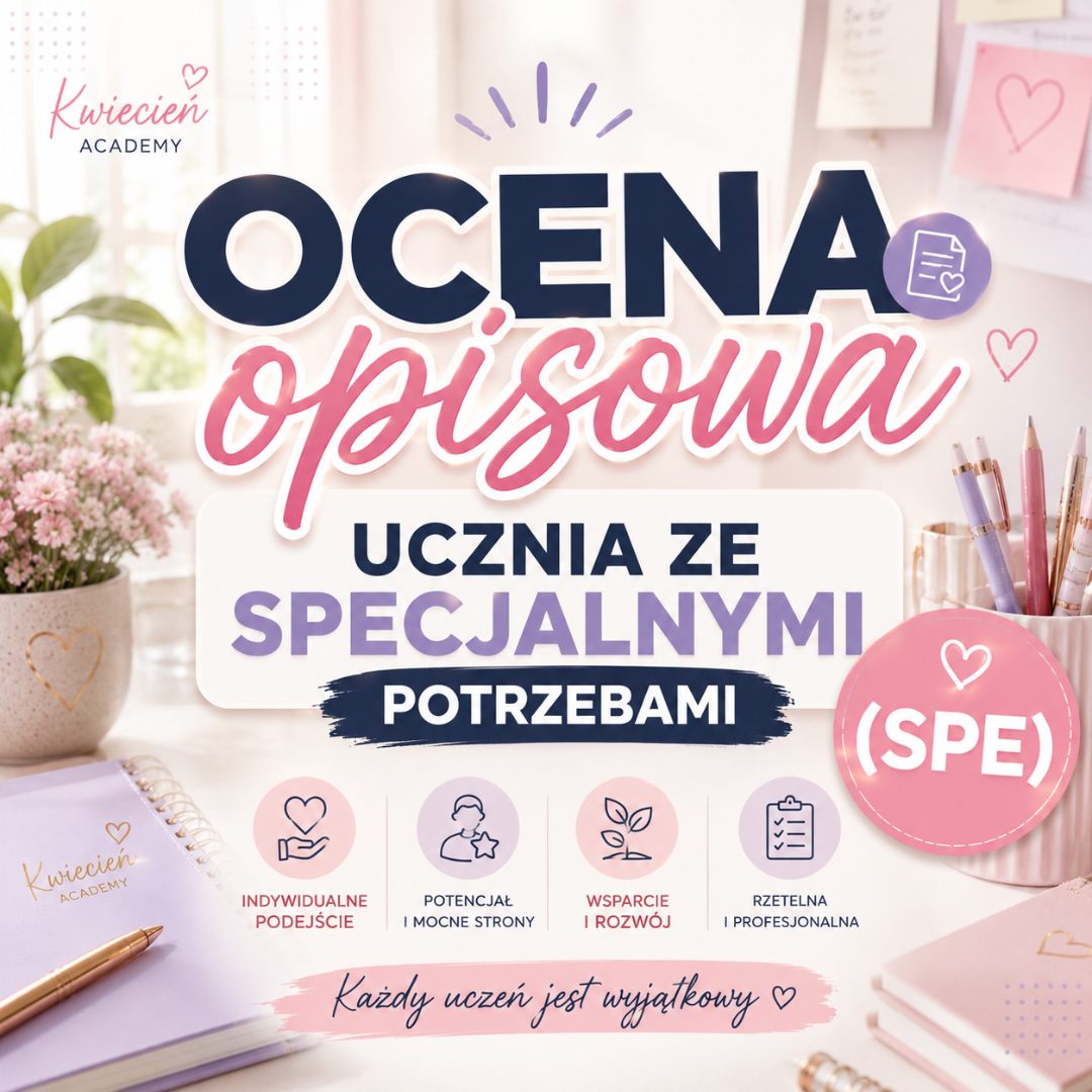 Ocena opisowa ucznia ze specjalnymi potrzebami (SPE)