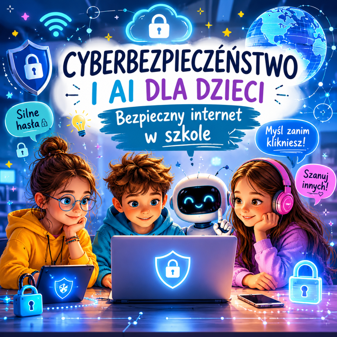 Cyberbezpieczeństwo i AI dla dzieci – bezpieczny internet w szkole