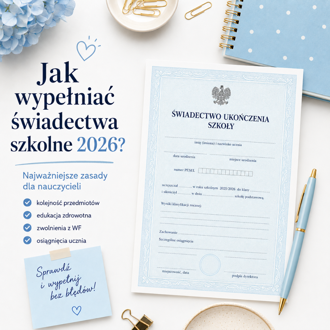 jak wypełniać świadectwa szkolne 2026