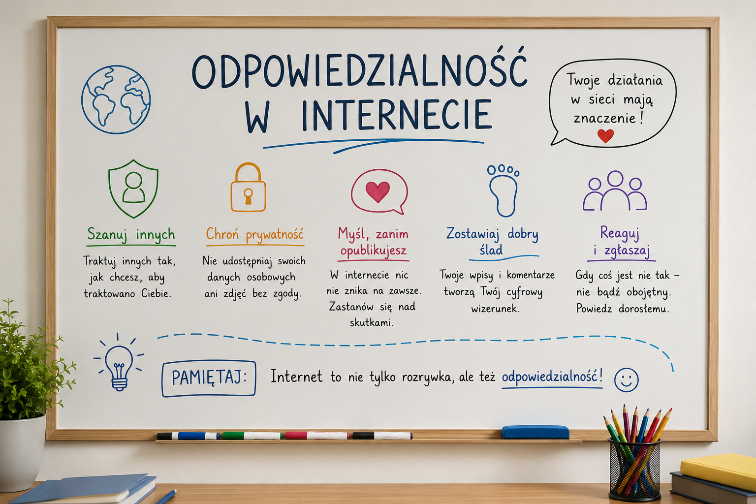 Odpowiedzialność w internecie dla dzieci