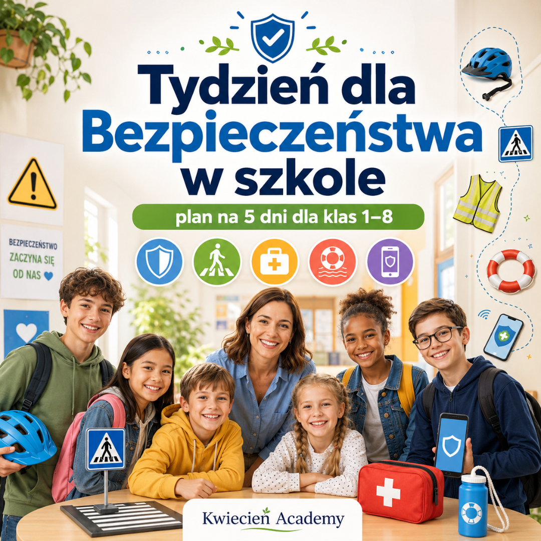Tydzień dla Bezpieczeństwa w szkole – plan na 5 dni dla klas 1–8