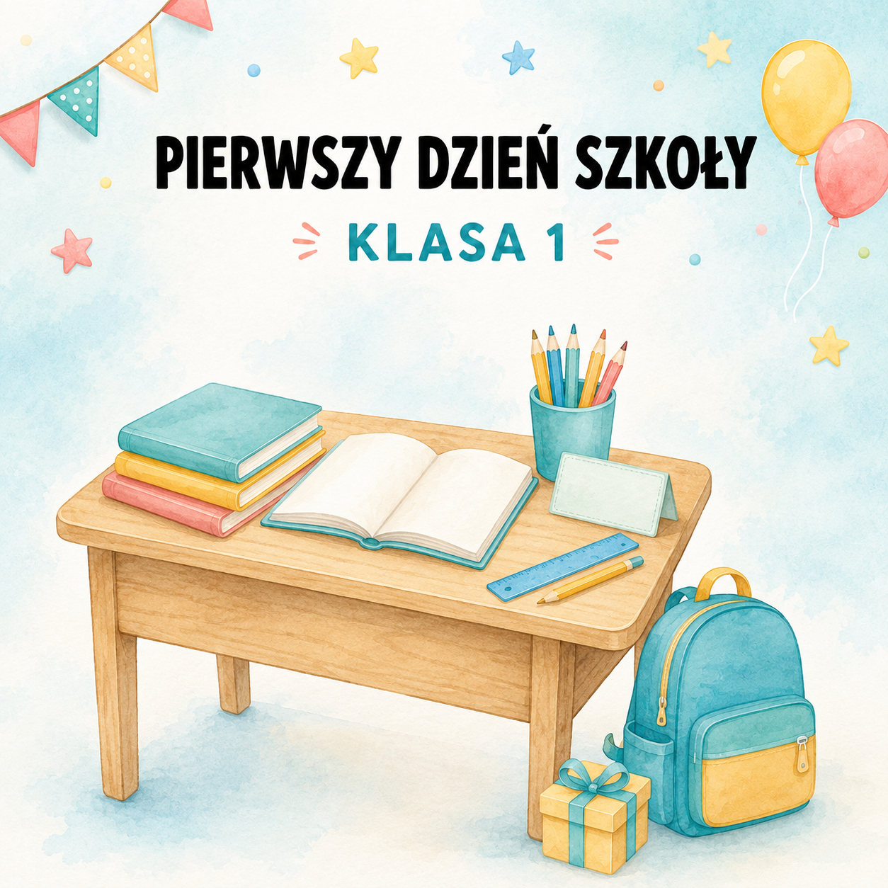 Materiały na pierwszy dzień szkoły w klasie 1 — scenariusz i lista