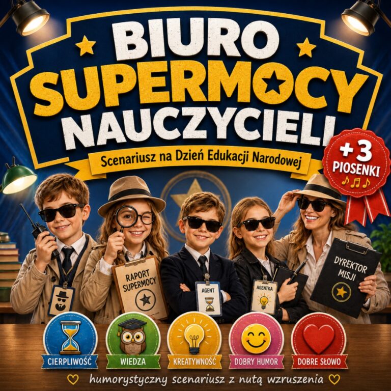 Biuro Supermocy Nauczycieli – scenariusz na Dzień Edukacji Narodowej, Kwiecień Academy
