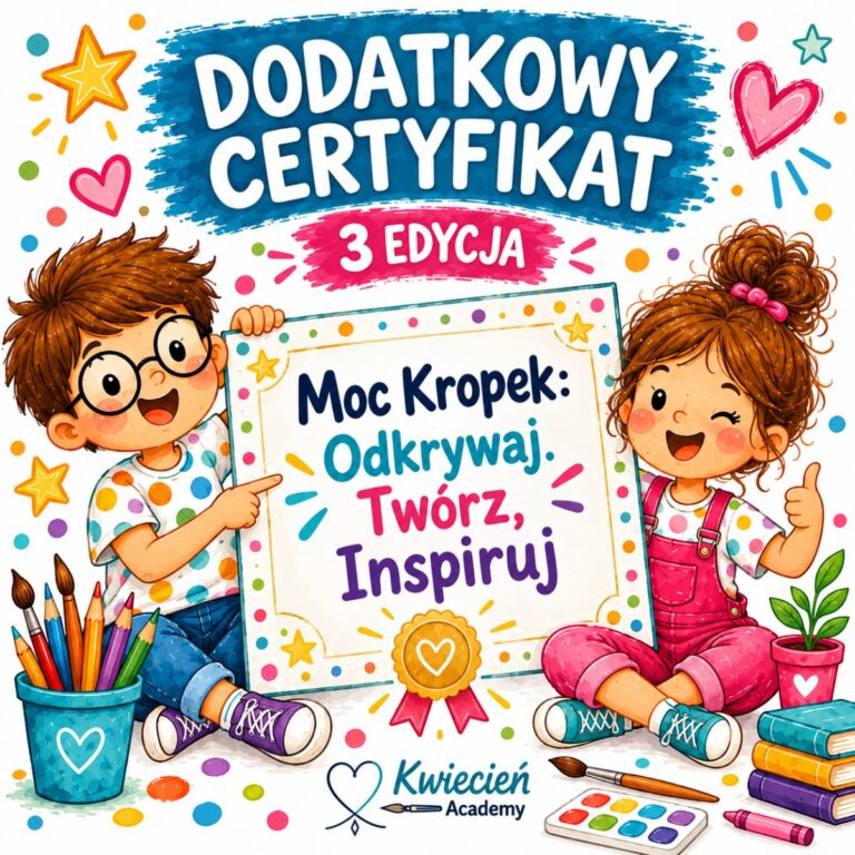 Dodatkowy certyfikat do projektu Moc Kropek – Odkrywaj, Twórz, Inspiruj