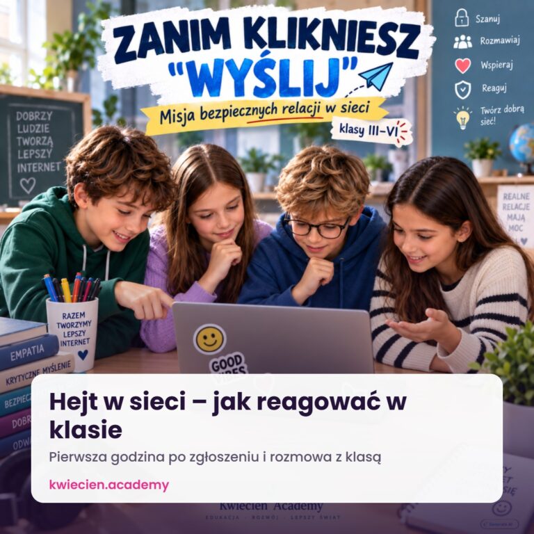 Hejt w sieci – jak reagować w klasie