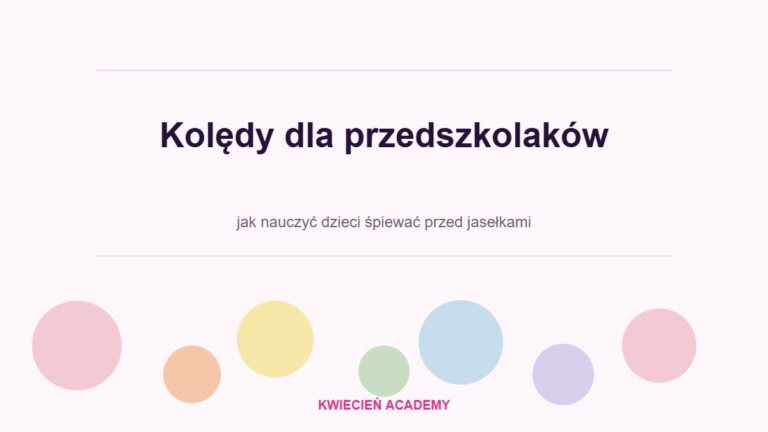 Kolędy dla przedszkolaków – jak nauczyć dzieci śpiewać przed jasełkami