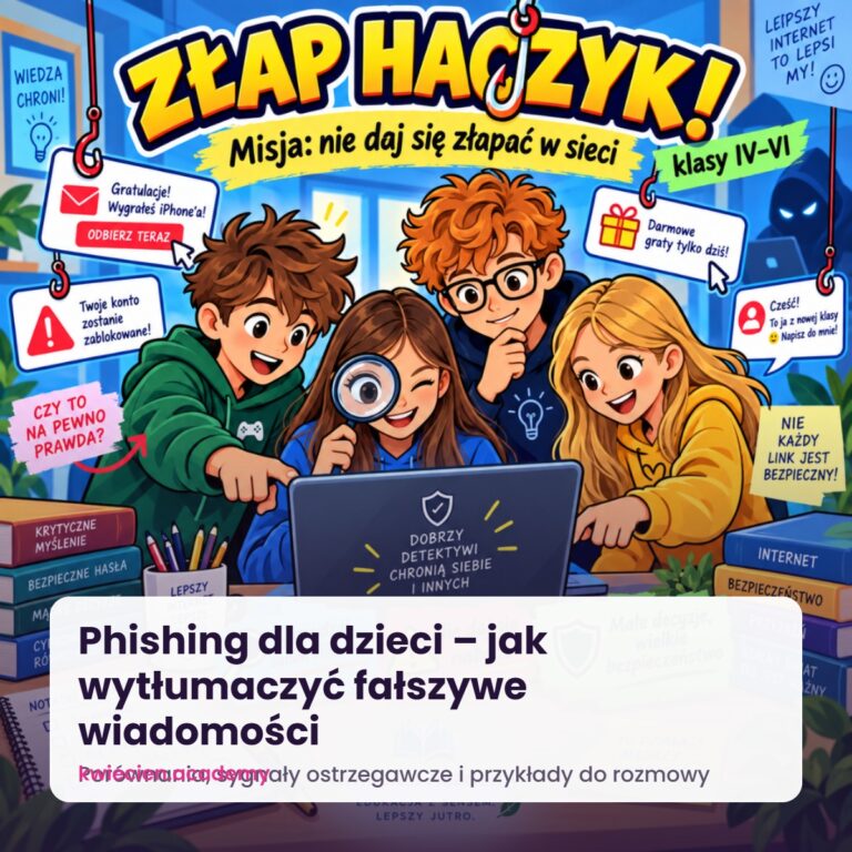 Phishing dla dzieci – jak wytłumaczyć, czym są fałszywe wiadomości